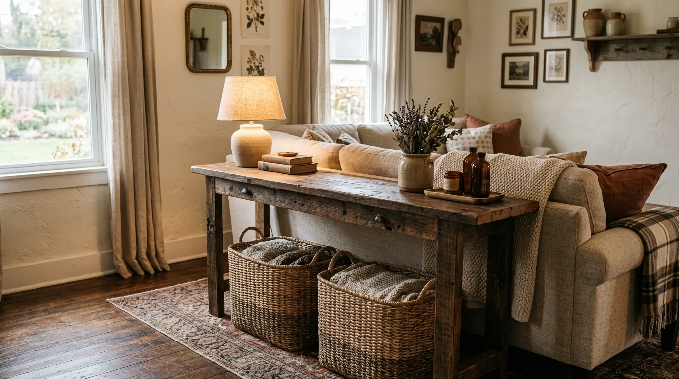 Add lamps to create a soft glow behind seating